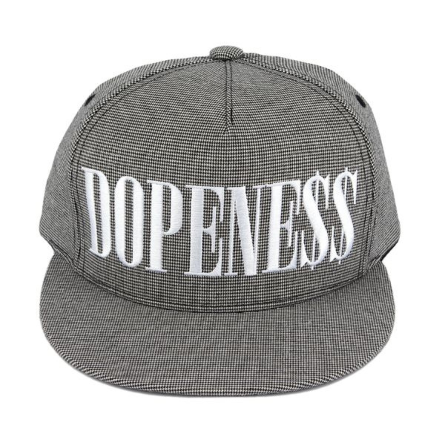 Nón Snapback nón hiphop PREMI3R Thêu chữ DOPESNESS MINICHECK P245