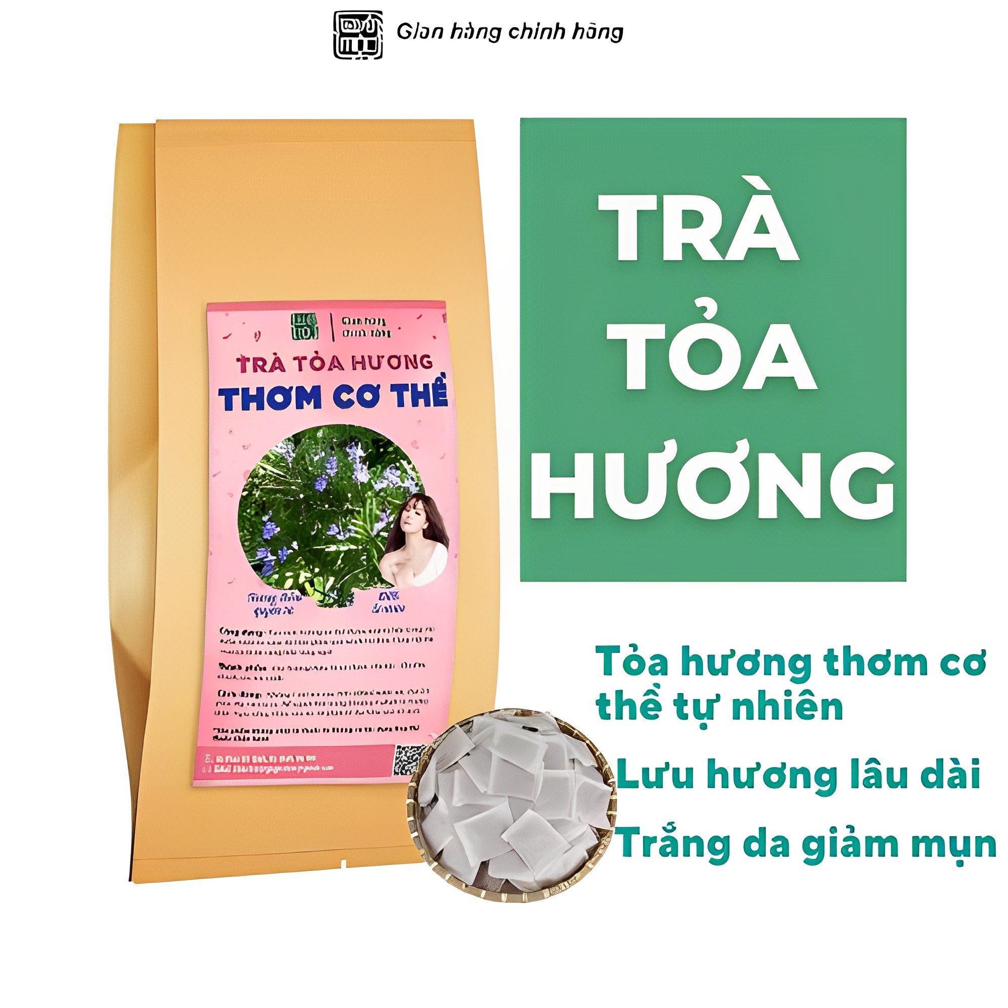 Trà tỏa hương cơ thể tự nhiên dạng túi lọc giúp giảm mùi hôi tạo hương thơm cơ thể tự nhiên giảm lão hóa cải thiện làn da trắng hồng
