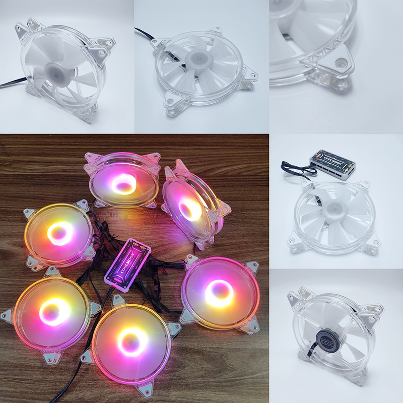[Nháy theo nhạc] Bộ 6 Quạt Tản Nhiệt, Fan led, Fan Case VIP Led RGB đồng bộ màu Hub Quạt Coolmoon Music