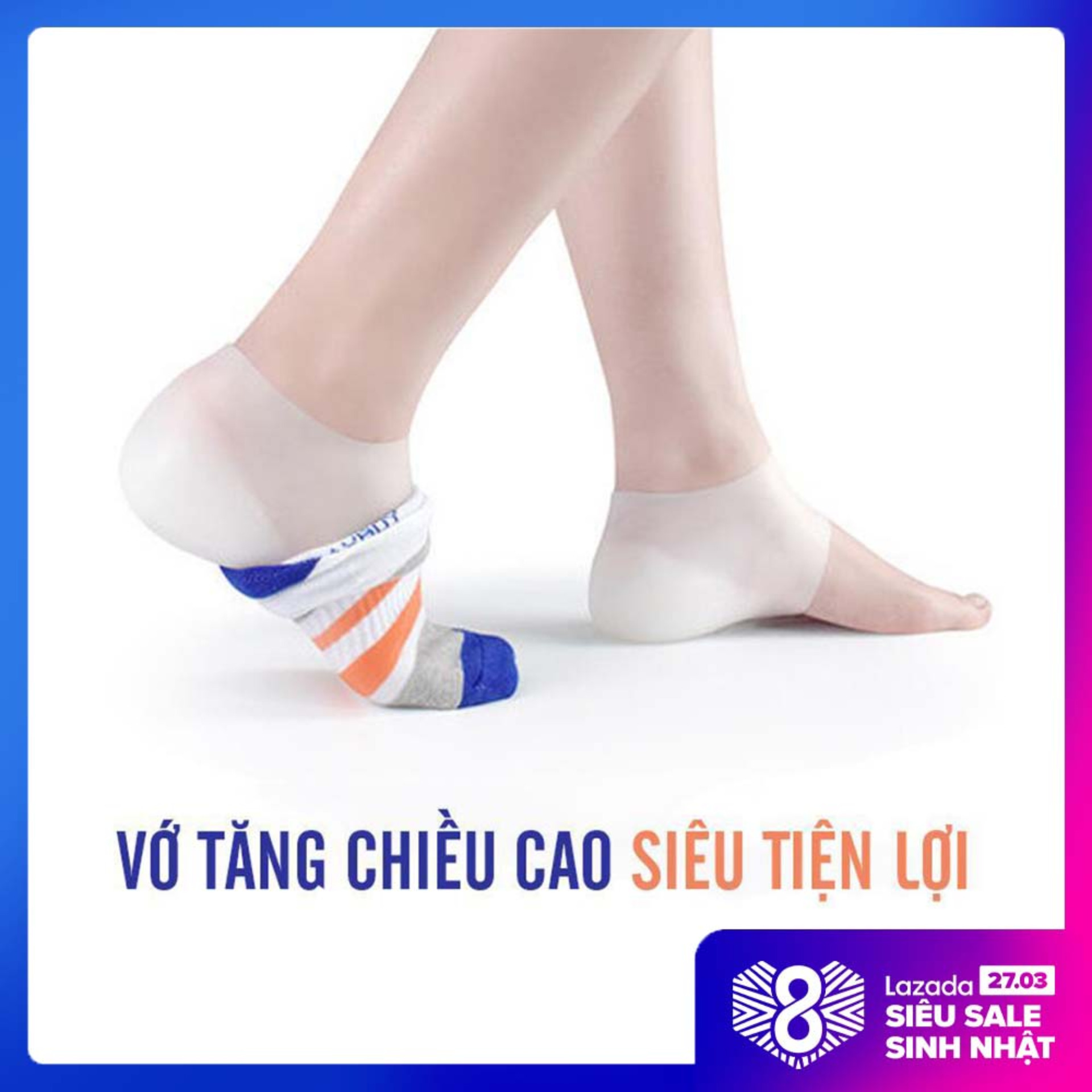 Tất Độn Tăng Chiều Cao, Tấm Đệm Gót Chân Nâng Cao - Vớ tăng chiều cao, nhập khâu Nhật Bản.
