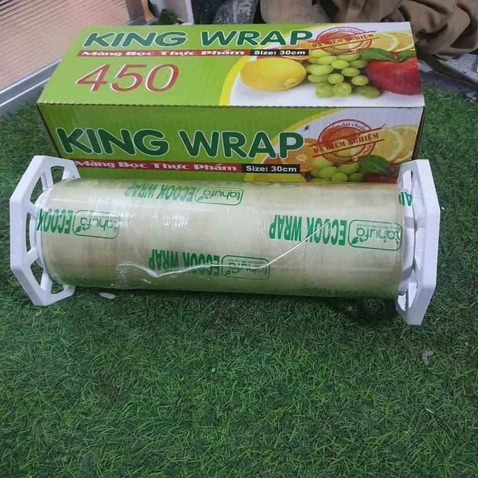 MÀNG bọc thực phẩm cuộn KING K450 - Có dao cắt tiện dụng - thực phẩm KING WRAP không chứa chất DEHA, DEHP - Đã được kiểm nghiệm vệ sinh thực phẩm - Giá sỉ tại - Giá Tốt 168