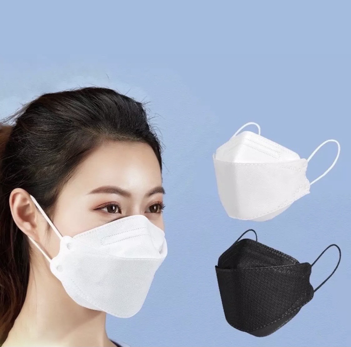 Combo 50 khẩu trang kf94 hàn quốc,khẩu trang y tế 3d - 4d dc mask kháng khuẩn, dày đẹp,không bị đau tai