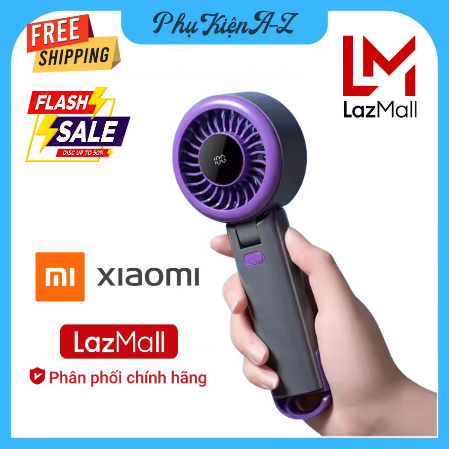 Quạt Tích Điện Sạc Pin Cầm Tay X03 Siêu Mát Tốc Độ Gió Mạnh Mẽ, Quạt Sạc Tích Điện Cầm Tay Cao Tốc