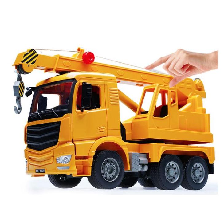 Ô tô cẩu móc đồ chơi xe trẻ em mô hình cỡ lớn màu vàng có thể nâng hạ móc và cần