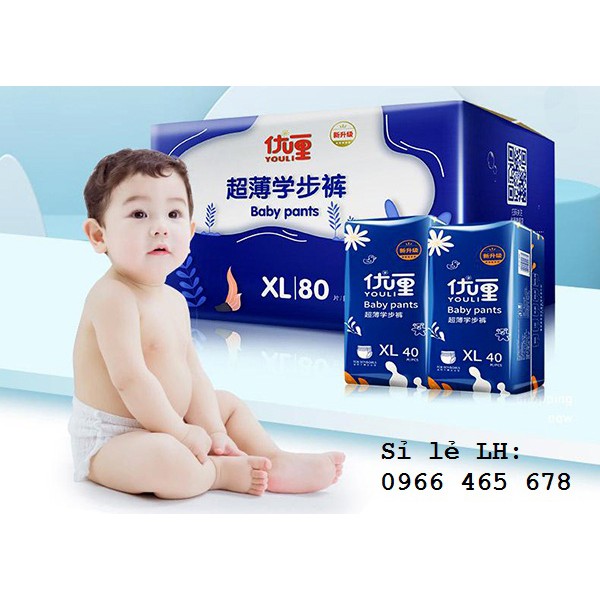 Bỉm quần/dán youli baby pants size s56/m44/l42/xl40/xxl36/xxxl34