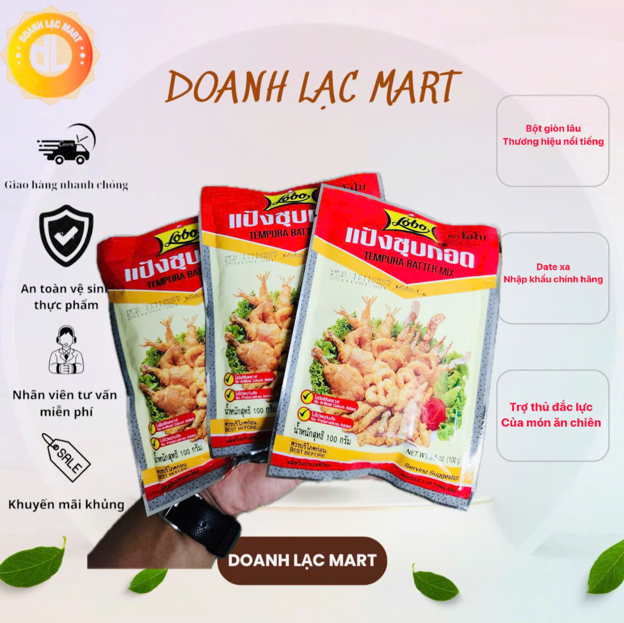 Bột Chiên Tempura Lobo Talu (100g) - Pha Là Giòn, Chuẩn Vị Nhật