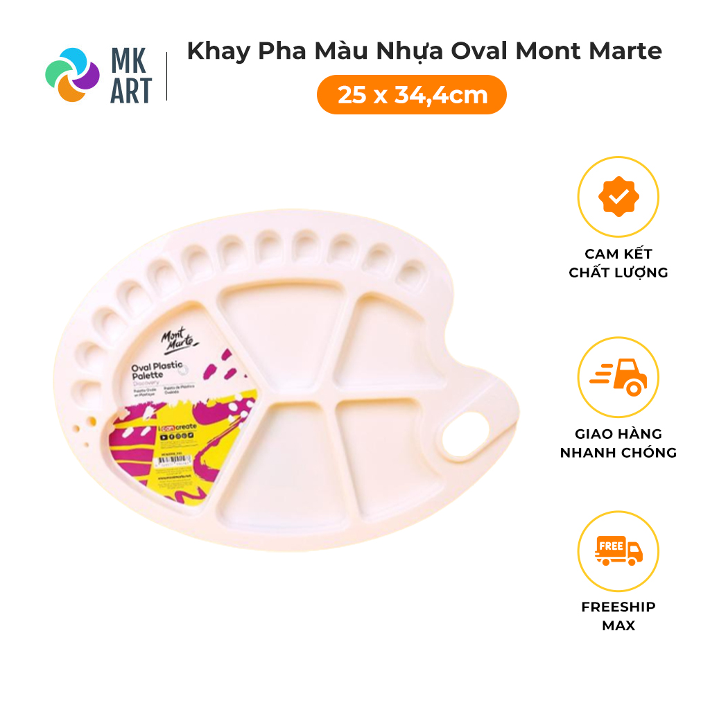 Khay Pha Màu nhựa Oval Mont Marte