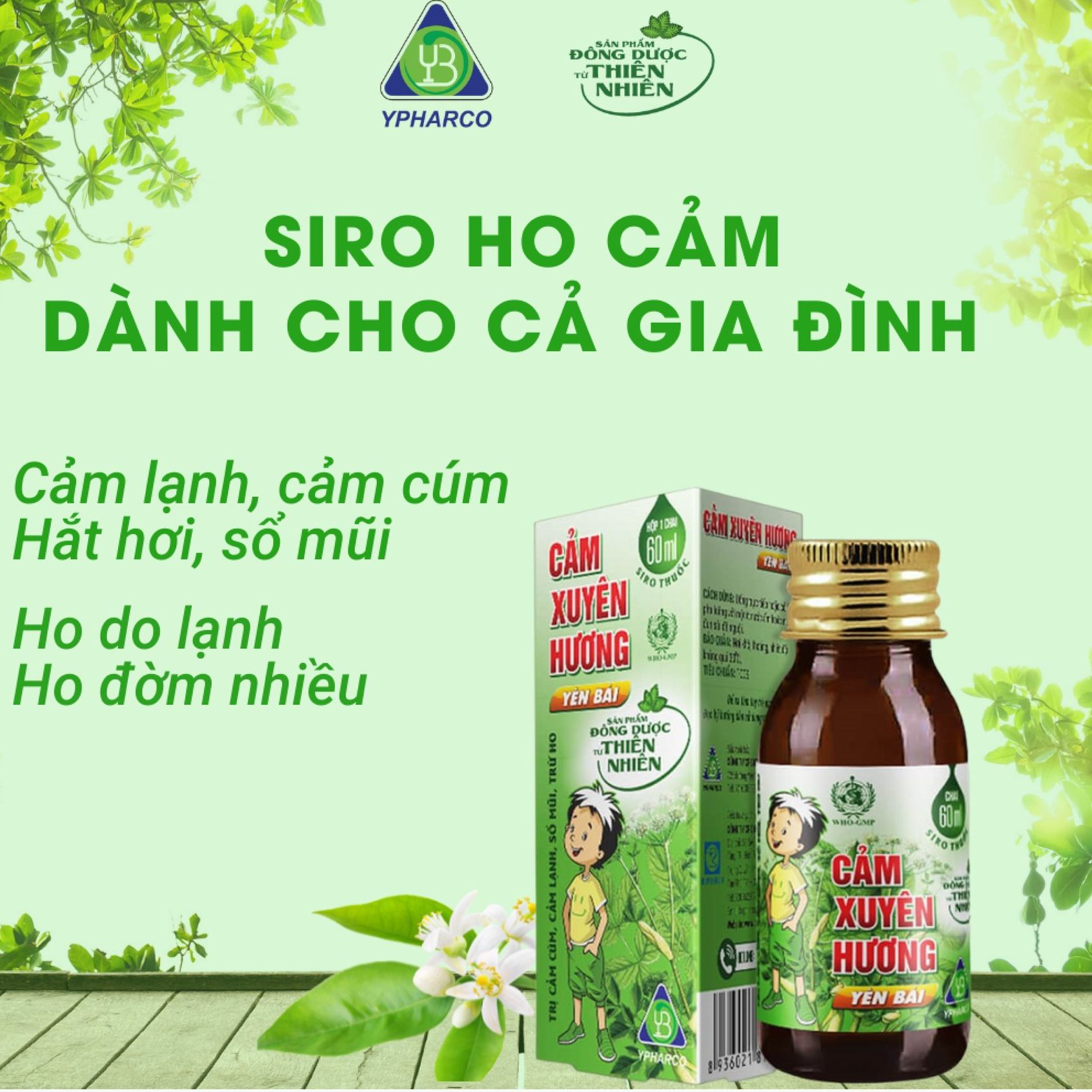 Siro Cảm Xuyên Hương Yên Bái chai 60ml