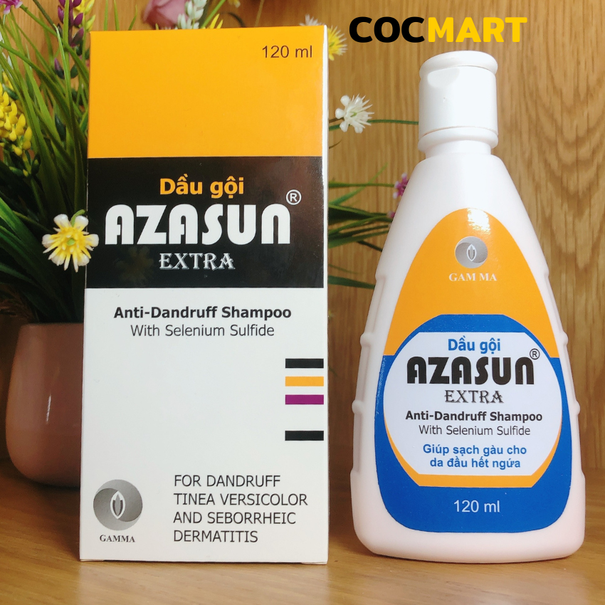 Azasun Extra Dầu Gội Giảm Gàu và Giảm Viêm Da Đầu Làm Sạch Da Đầu Hiệu Quả - CocMart