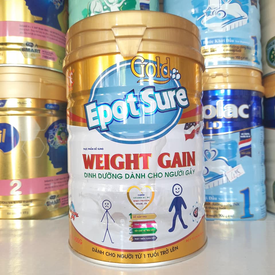 Sữa Tăng Cân Cho Trẻ Nhỏ và Người Lớn EPOT SURE WEIGHT GAIN (Hộp 900gr)