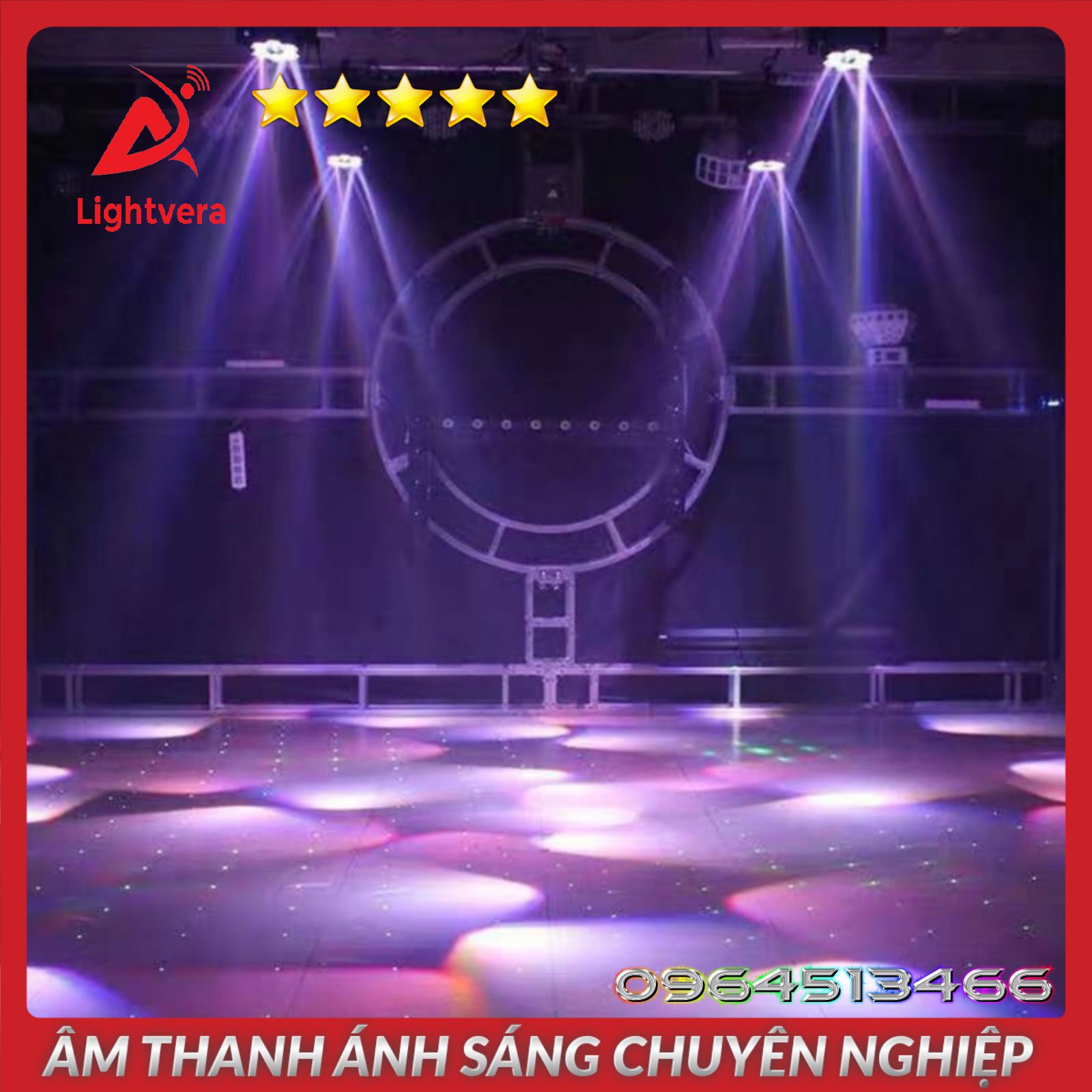 Đèn Moving Head 6 Mắt Laser Cho Phòng Karaoke Sân Khấu Đèn Sân Khấu Lightvera