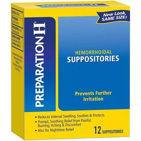 Viên đặt trĩ Preparation H Hemorrhoidal Suppositories_USA