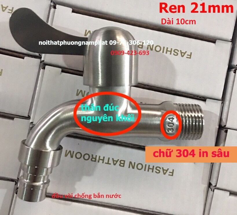 [HCM][SỈ CỦA SỈ ĐẢM BẢO INOX 304] Vòi Hồ Vòi Xả Nước Hành Lang Vòi Máy Giặt Bằng INOX 304 F8001