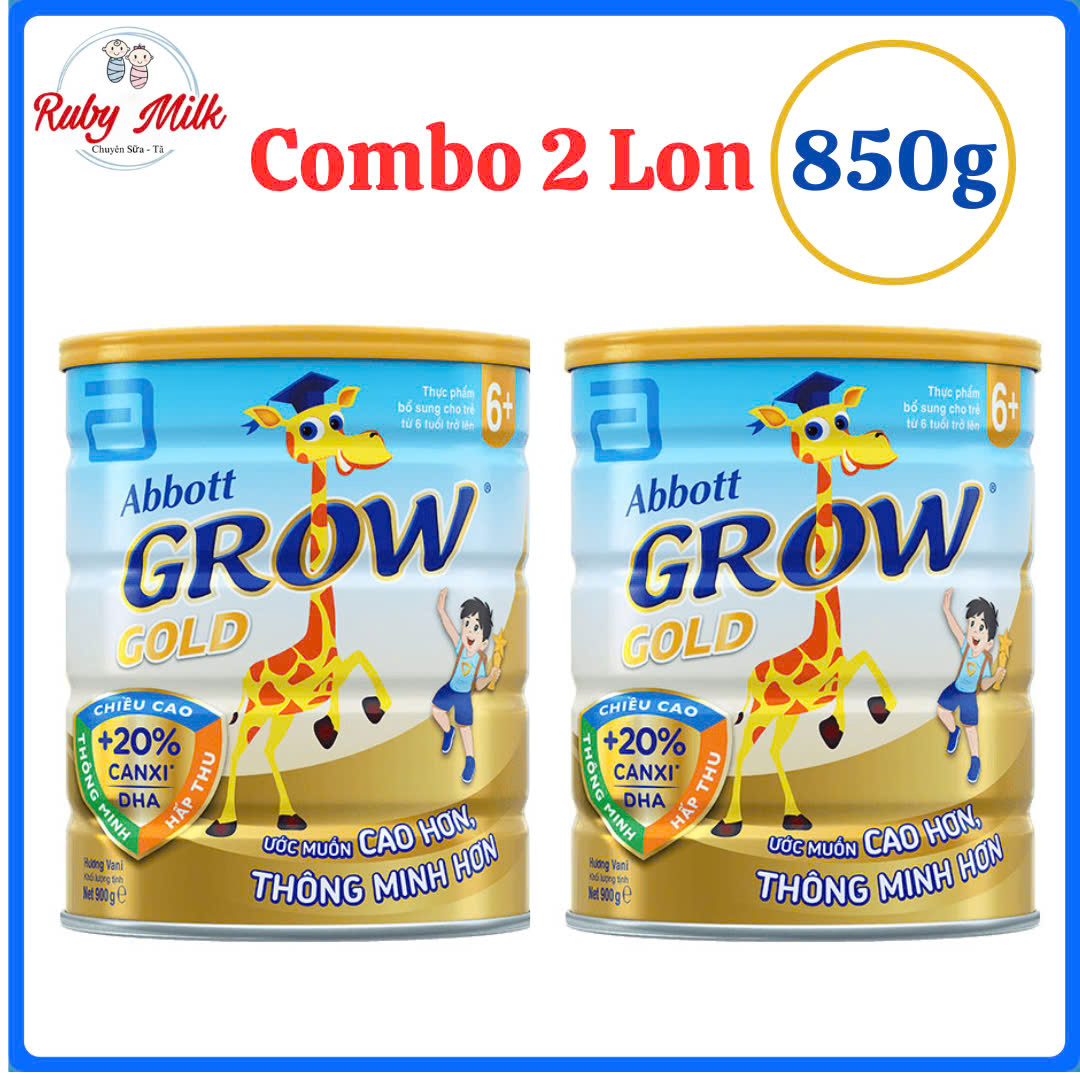  Combo 2 Lon Sữa bột Abbott Grow Gold 6+ Lon 800g  Cho Bé Từ 6 Tuổi  