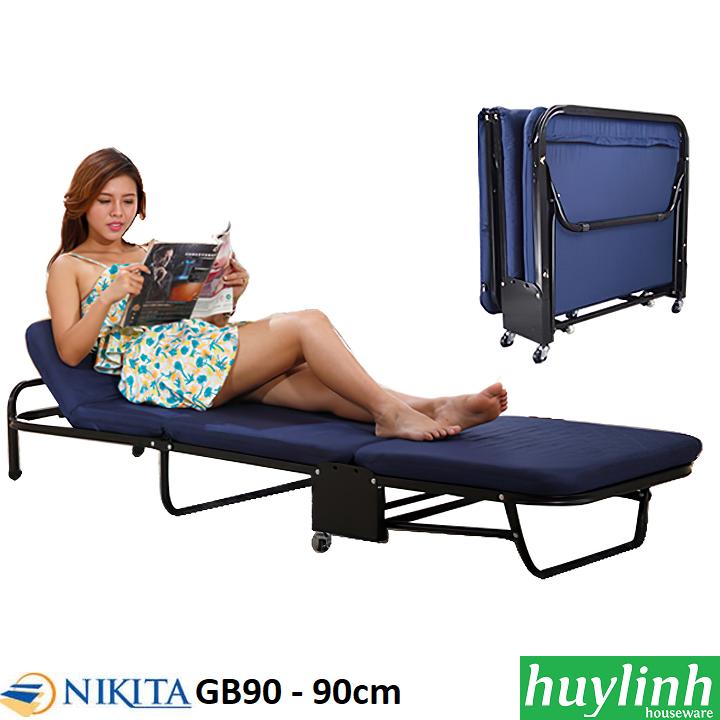 Giường gấp nâng đầu 3 đoạn nikita gb90 - 90cm