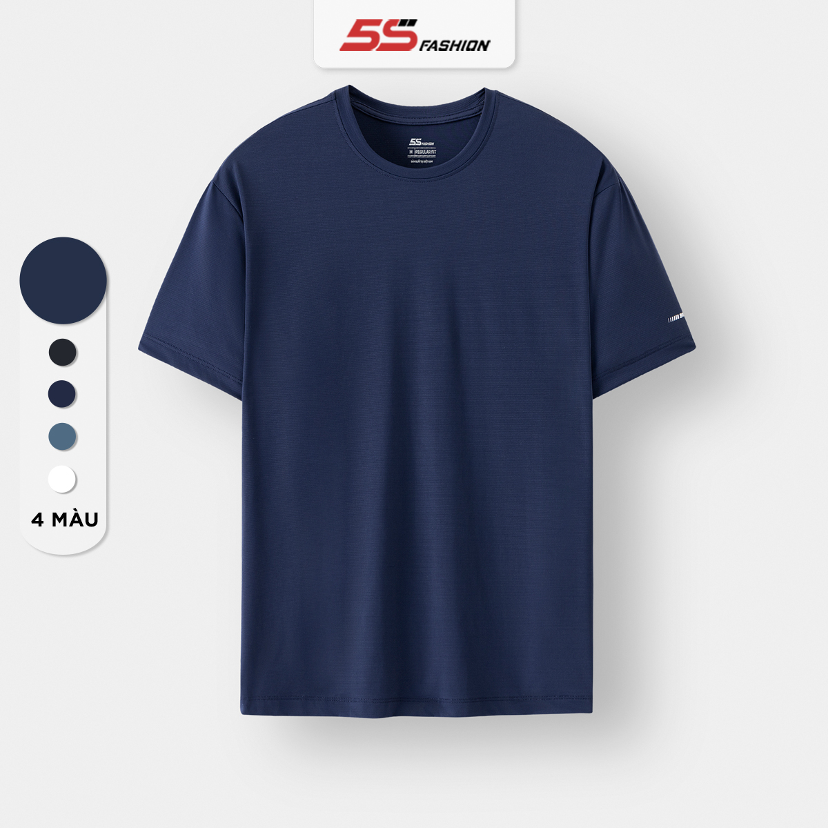 Áo Thun Nam Thể Thao 5S FASHION Thoáng Mát, Nhẹ, Co Giãn Tốt, Thiết Kế Phom Regualr Thoải Mái (ATS24037)