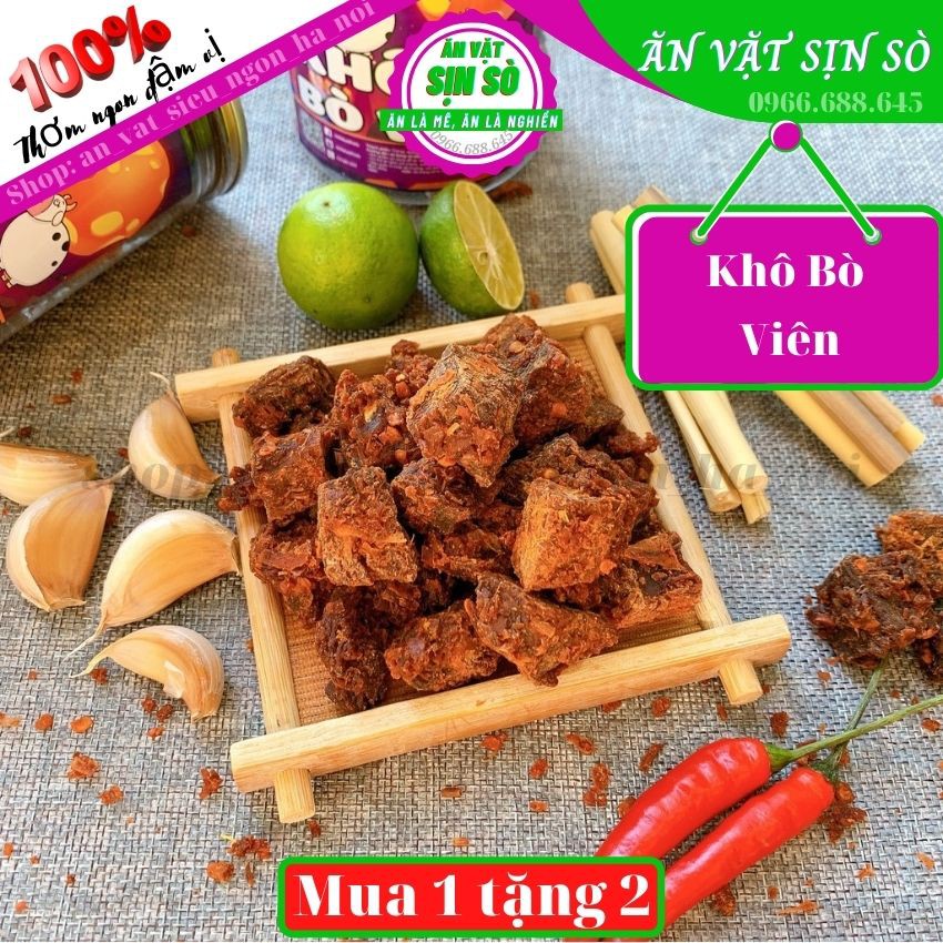 300gr khô bò viên tiệm ăn vặt nhà sò, khô bò viên cay cay tiệm đồ ăn vặt sịn sò thơm ngon đậm vị