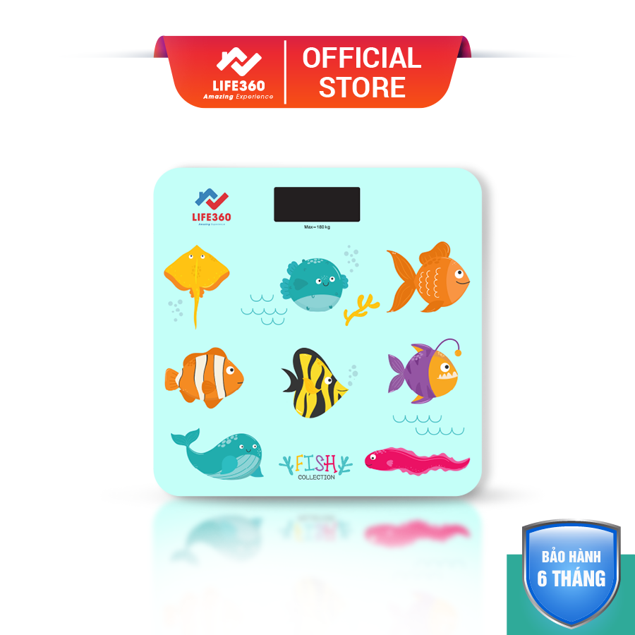 Cân sức khỏe điện tử Life360 AR_S18C, cân điện tử thông minh bảo hành 6 tháng - Hàng Chính Hãng