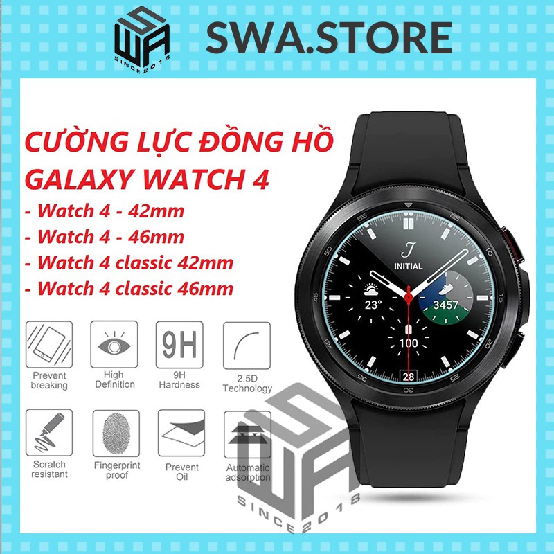 Kính cường lực Samsung Galaxy Watch 4 40mm 44mm và Watch 4 classic 42mm 46mm SWASTORE full màn hình trong suốt, dán màn hình galaxy watch 4, cường lực galaxy watch 4 classic, kính galaxy watch 4