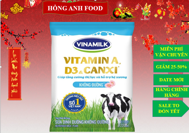 5 BỊCH SỮA TƯƠI KHÔNG ĐƯỜNG ,DATE 2022 (Giá sỉ )