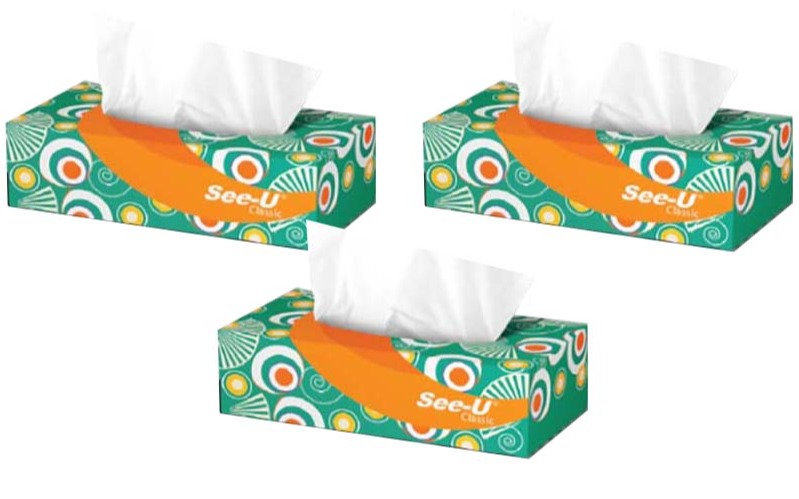[HCM]Combo 3 hôp Khăn Giấy Rút See-U 2 Lớp 120 Tờ/hộp