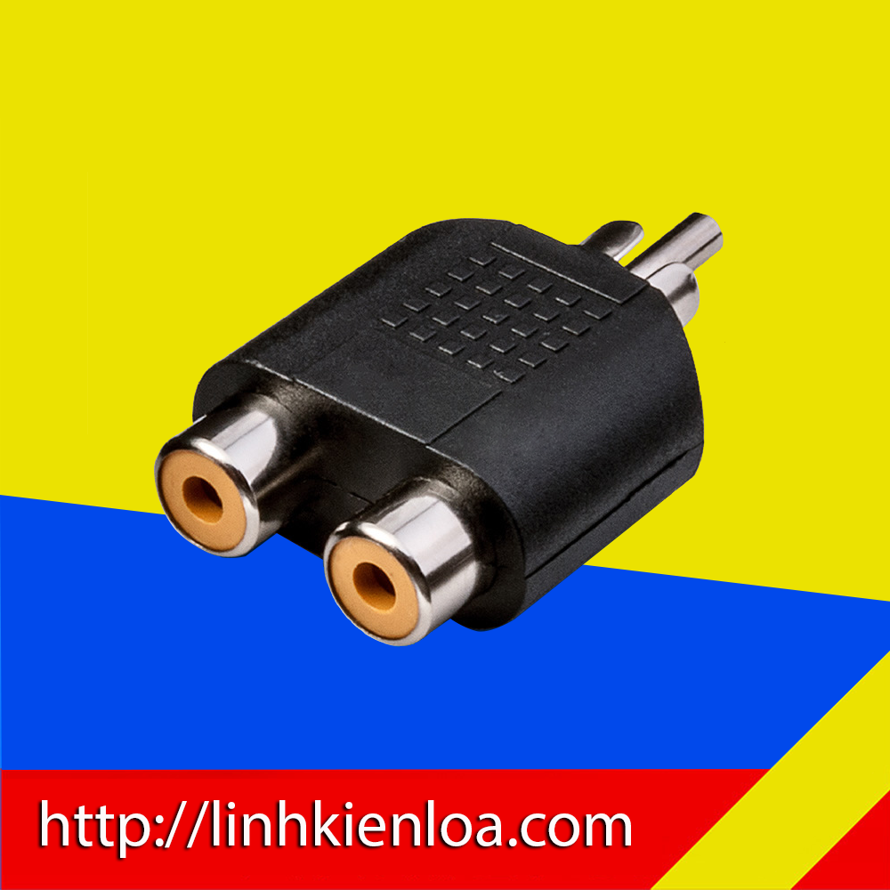 Jack chia AV (RCA)  từ 1 ra 2 Hoa Sen - Đầu Chia AV (RCA) từ 1 ra 2 - Jack loại tốt, cực bền