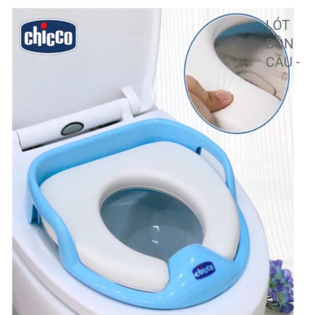 Bệ thu nhỏ bồn cầu Chicco cho bé - bệ ngồi toilet Chicco - lót bồn cầu cho bé