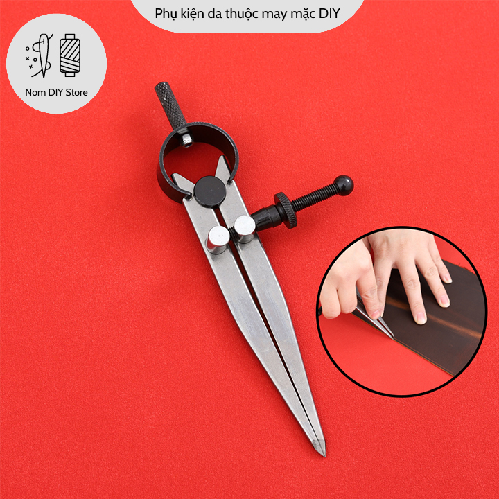Compa định vị lấy dấu cắt vải da dụng cụ làm da túi xách bóp ví thủ công handmade diy