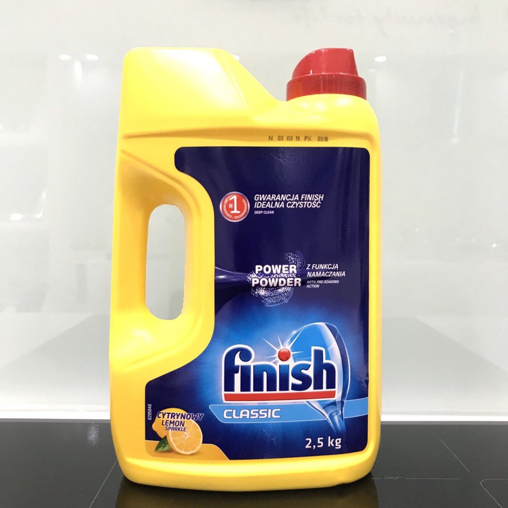 Bột rửa bát finish hương chanh 2,5kg hàng mới