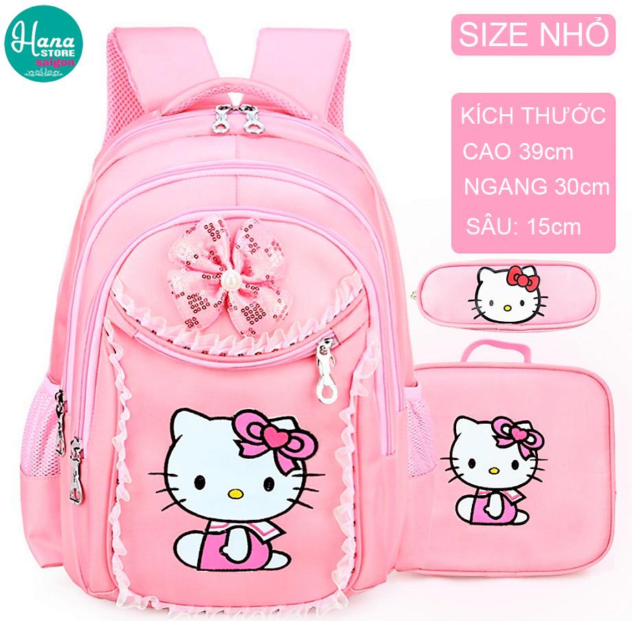 BALO HELLO KITTY CHO BÉ GÁI SIÊU DỄ THƯƠNG BB9011 (BỘ 3 MÓN BALO + TÚI ĐEO CHÉO + VÍ ĐỰNG VIẾT)