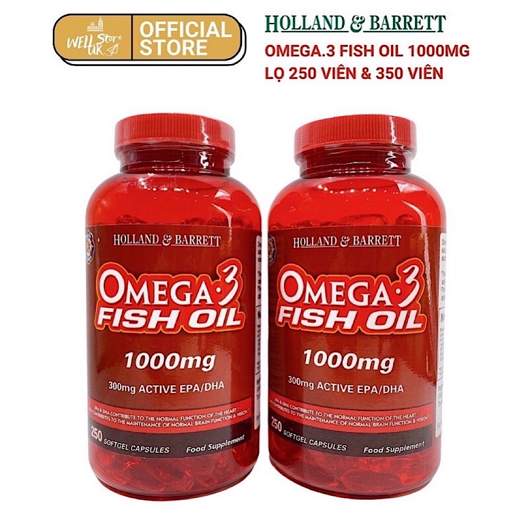 UK- Viên dầu cá omega3 Fish oil cho sức khỏe mọi người