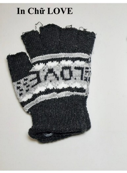GĂNG TAY LEN NAM NỮ Giữ ẩm Chống nắng Cụt ngón Gloves - 7