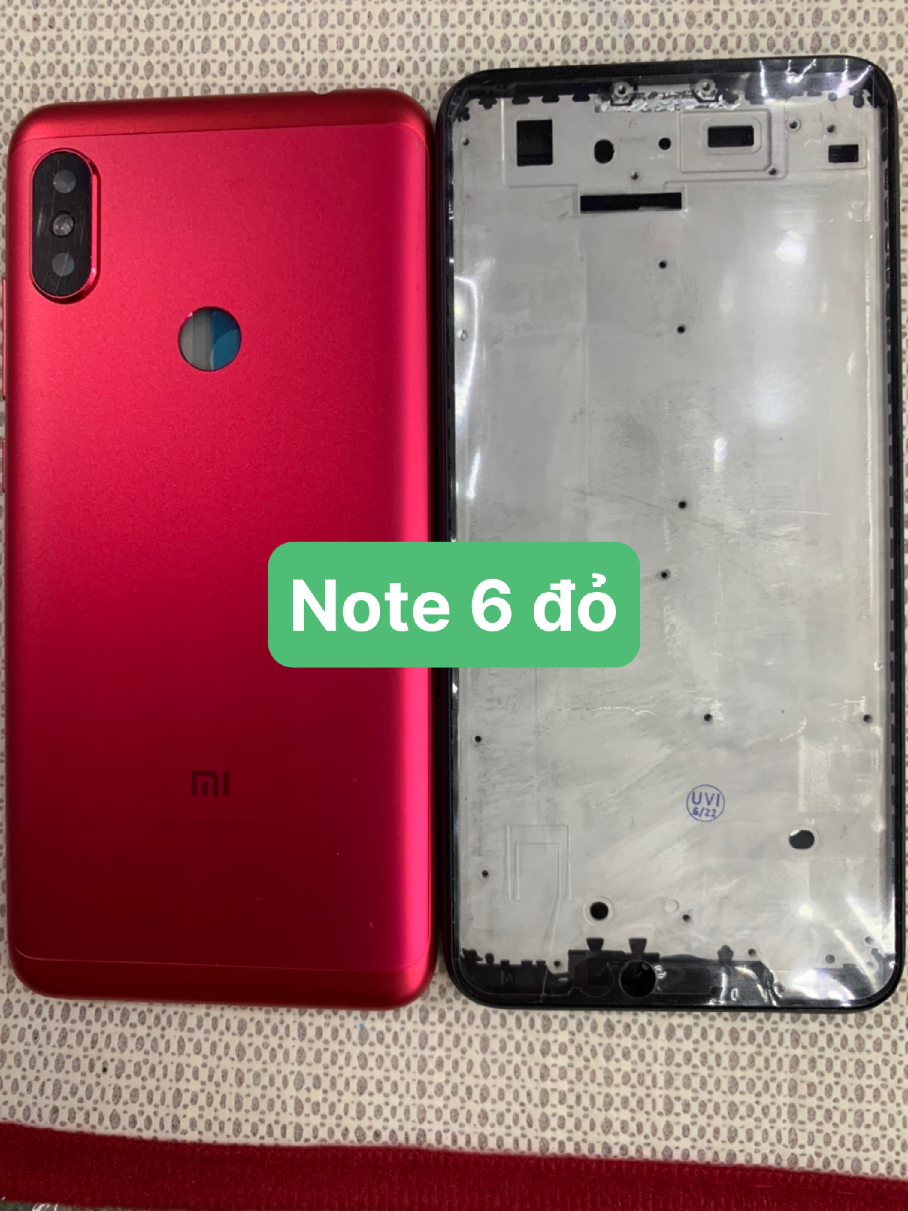 Bộ xương vỏ zin xiaomi redmi note 6