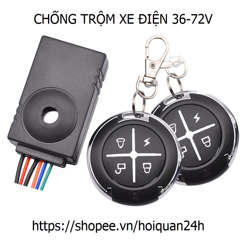 Chống trộm xe điện loại 1 nguồn 36 - 72v, chống trộm xe đạp điện