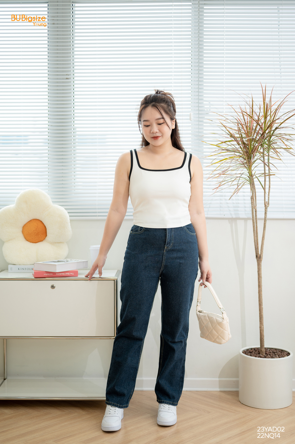 Áo 3 lỗ phối viền bigsize - 23yad02 -