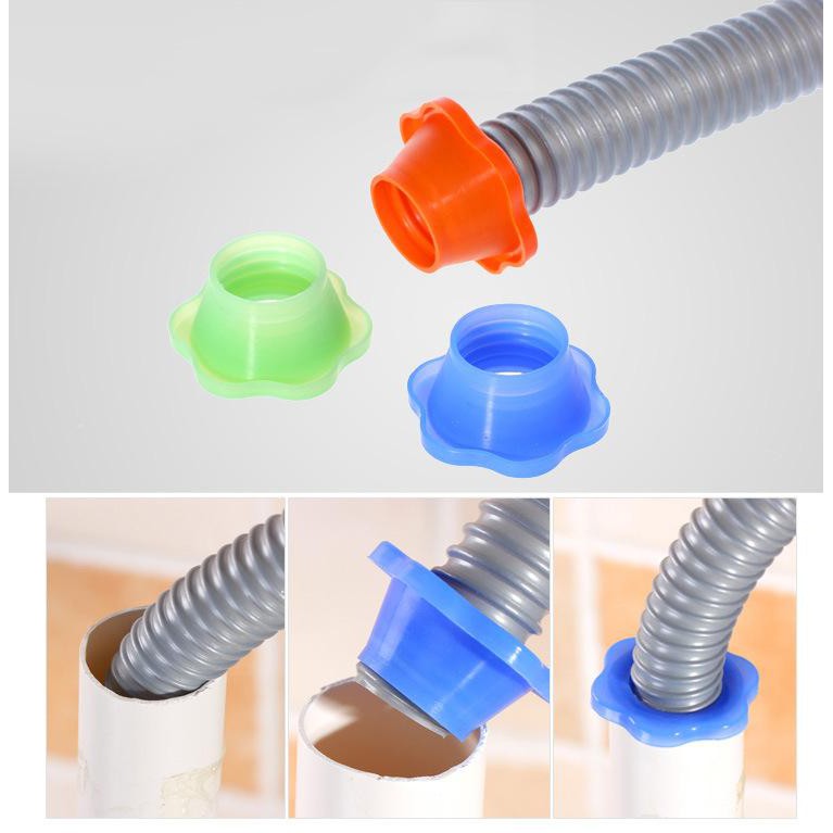 Miệng Tiếp Nối Vòi Xả Máy Giặt, Bịt Ống Cống Chống, Nước Chảy Tràn, Ngăn Mùi, bằng cao su silicon cao cấp. Chống mùi nhà tắm