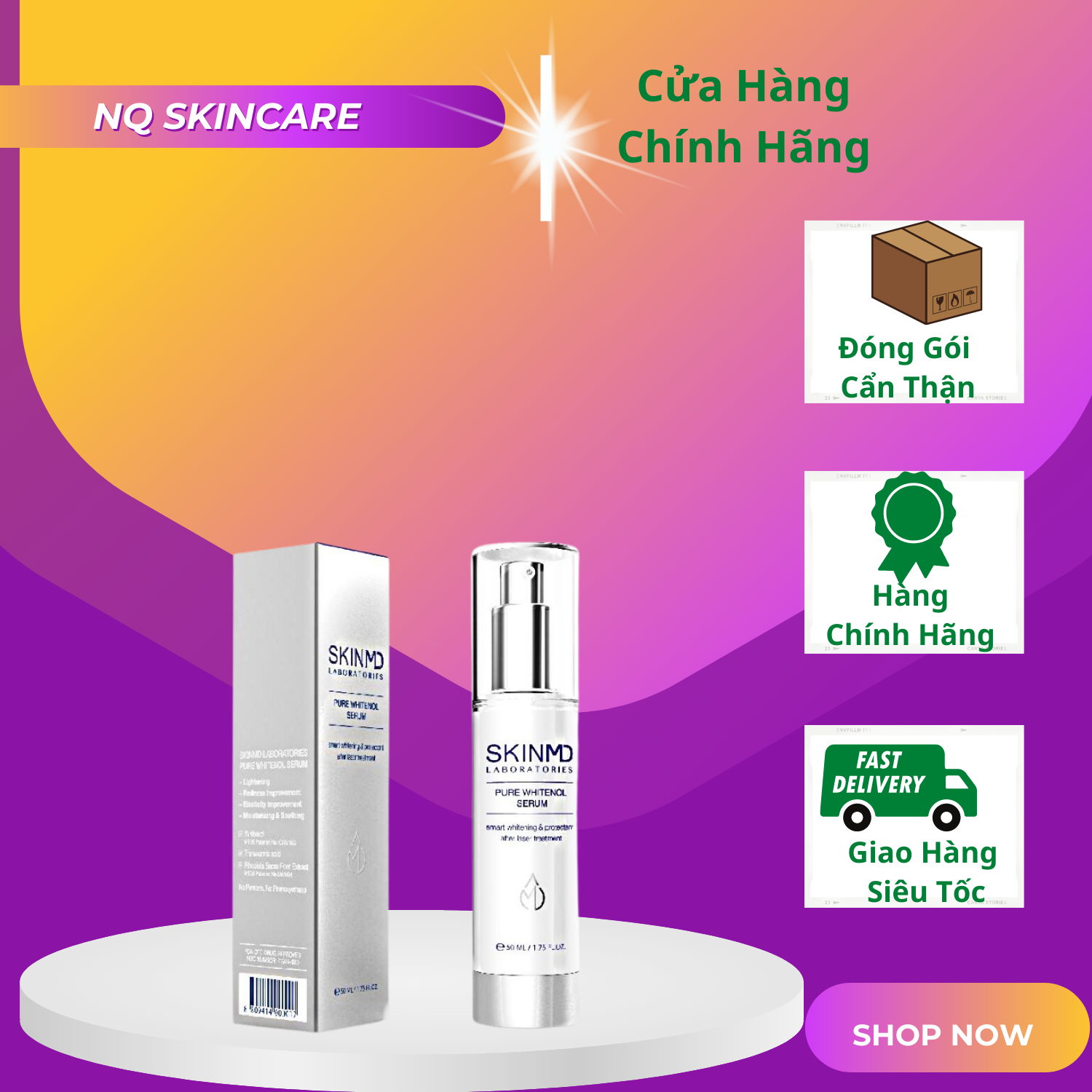 Serum trắng da mờ thâm & sạm nám skinmd
