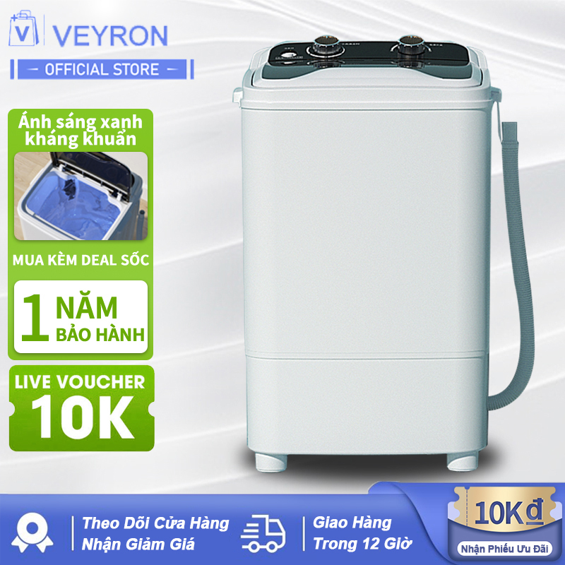 Máy giặt 7kg bán tự động màu xám nắp đen máy giặt 1 lồng cửa trên　