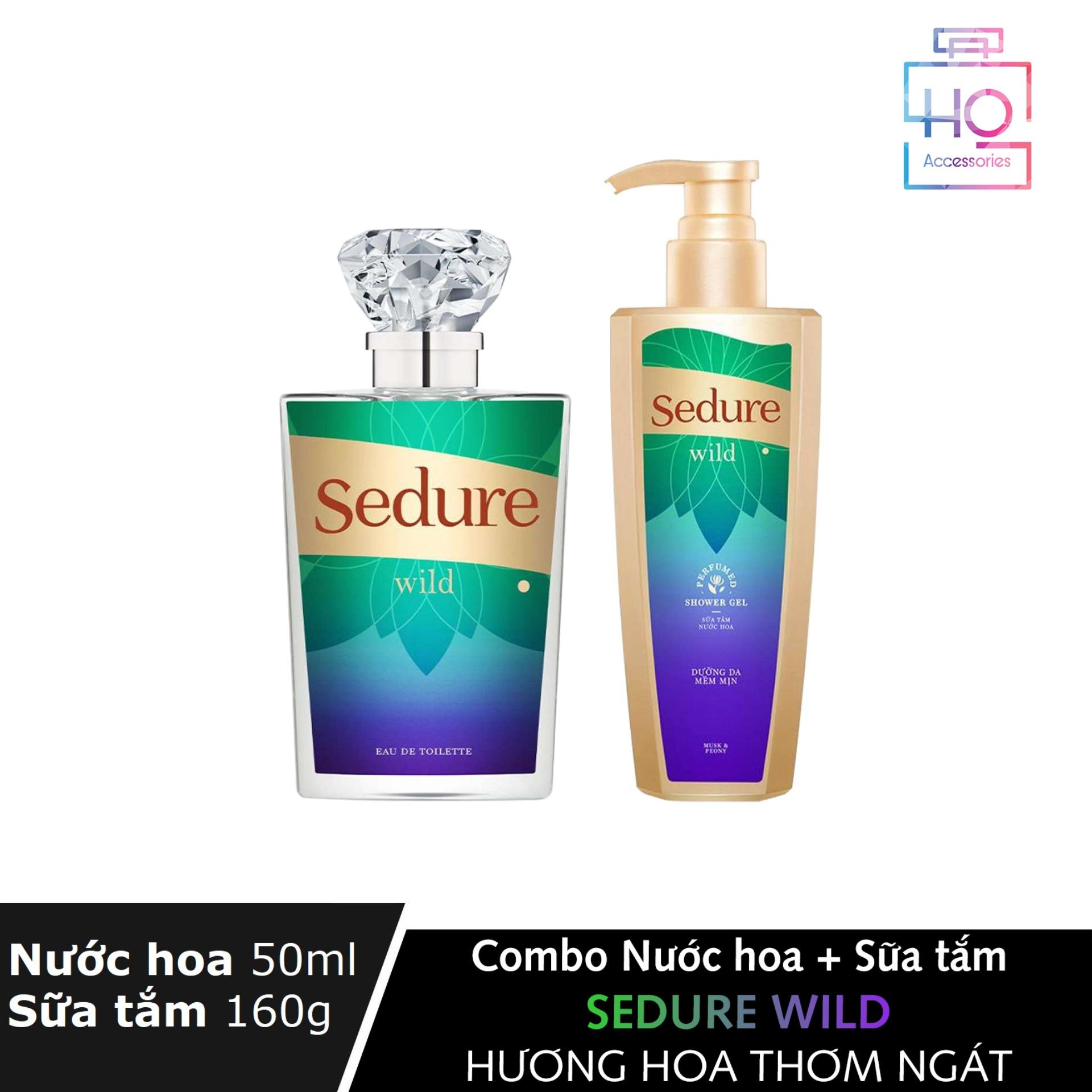 Combo 2 món tiện lợi Nước hoa 50ml + Sữa tắm Nước hoa 160g Sedure Wild hương hoa thơm ngát