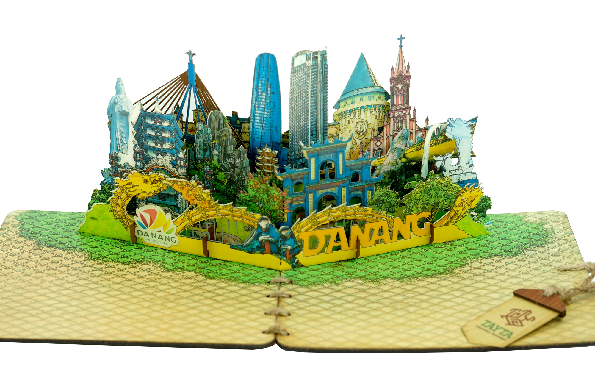 Thiệp 3D popup về ĐÀ NẴNG 17x18x12cm