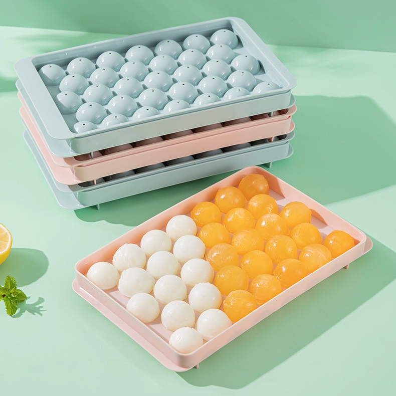 Khay làm đá viên tròn - Khuôn làm thạch rau câu 33 ô (KDT33)