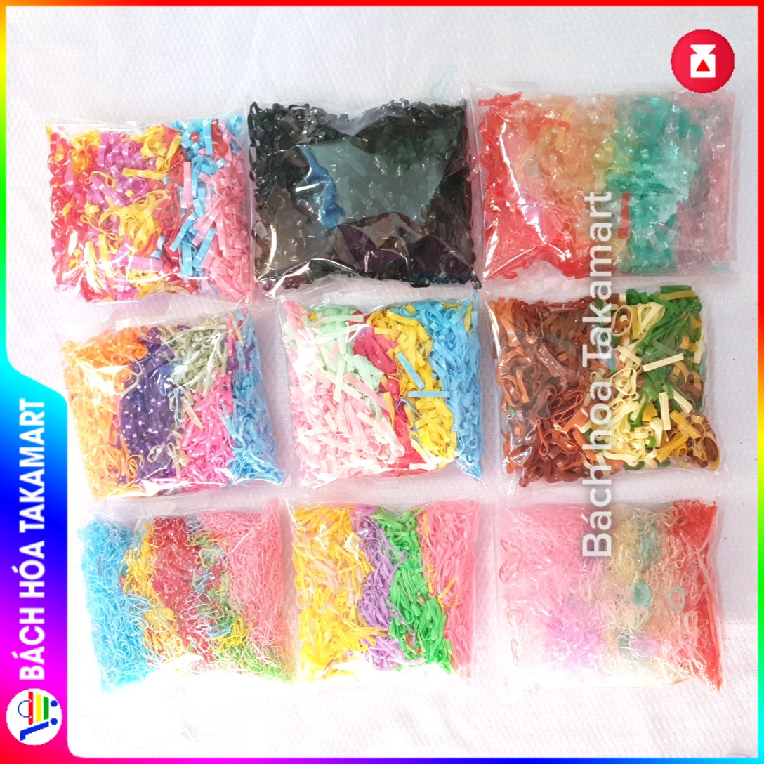 [GIÁ SỈ] Túi 500 gram thun (chun) cột tóc nữ, thun buộc tóc bé gái nhiều màu, nhiều size, thun buộc tóc trẻ em, nhiều màu, phụ kiện tóc bé gái, chun buộc tóc siêu dai bền, thun cột tóc - Bách hóa Takamart
