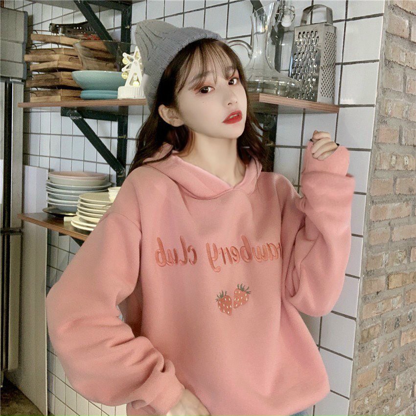 Áo khoác hoodie nữ chất nỉ bông loại 1 cao cấp ,mềm mịn -áo khoác nỉ nữ form rộng -áo khoác nỉ free size dưới 60kg quynh_store97 n04