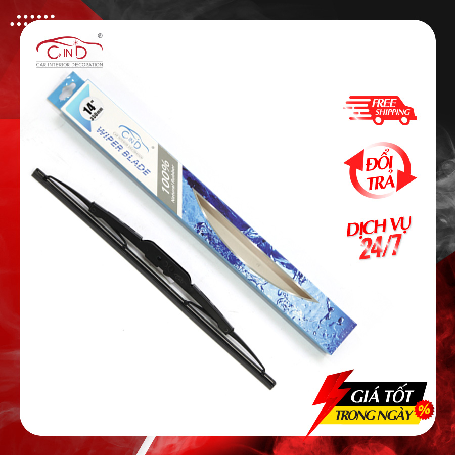 Gạt mưa gọng sắt cind 406 - nhập khẩu chính hãng