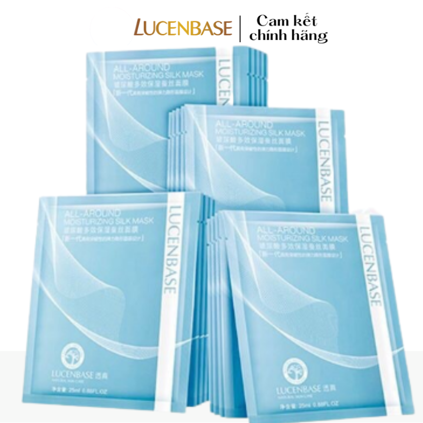 Hộp 10 miếng mặt nạ lụa cấp ẩm,lucenbase chính hãng,20ml
