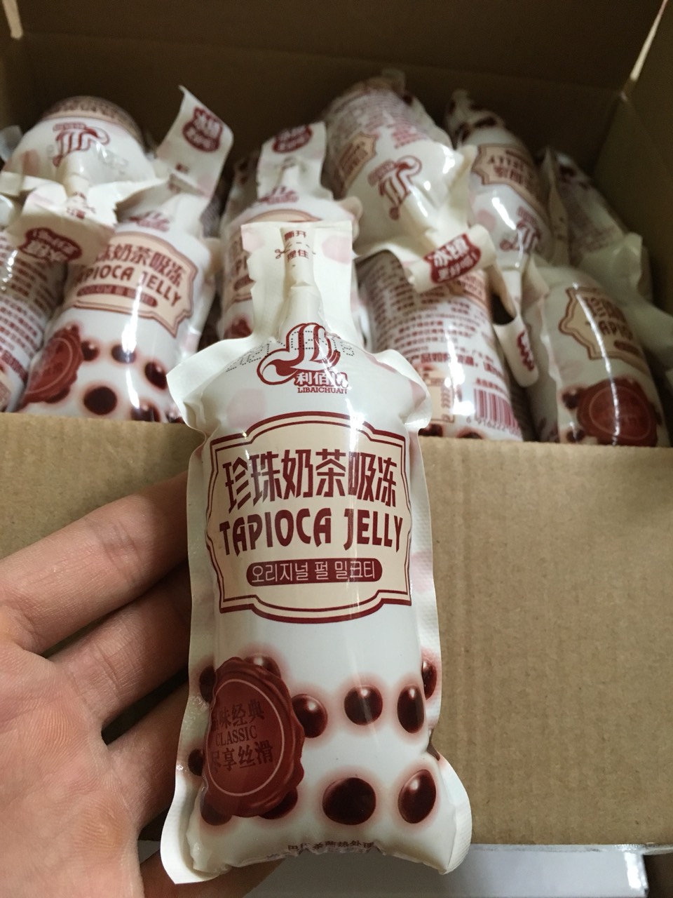 Thạch trà sữa trân châu - thạch kem hoa quả - loại ngon túi 60gr