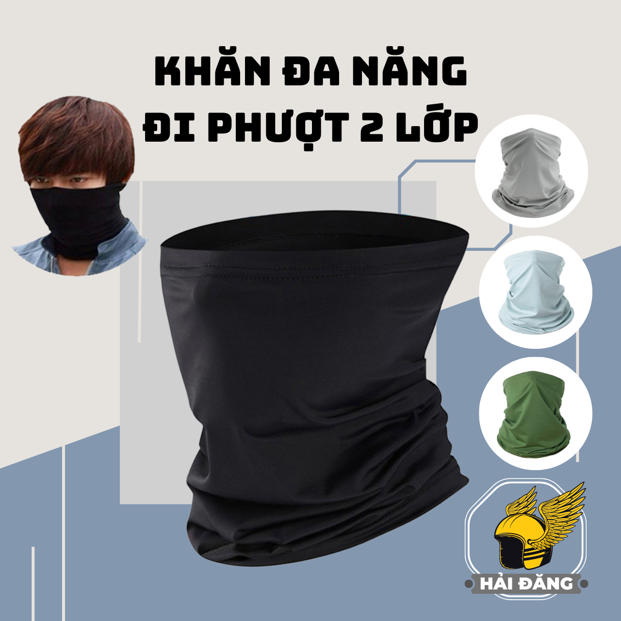 Khăn trùm chống nắng chống bụi nam đa năng giá rẻ, khăn bịt mặt dạng ống che nắng cổ mặt đi xe máy phượt dã ngoại