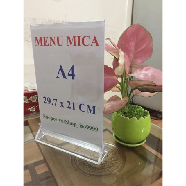 Menu mica A4 loại dày