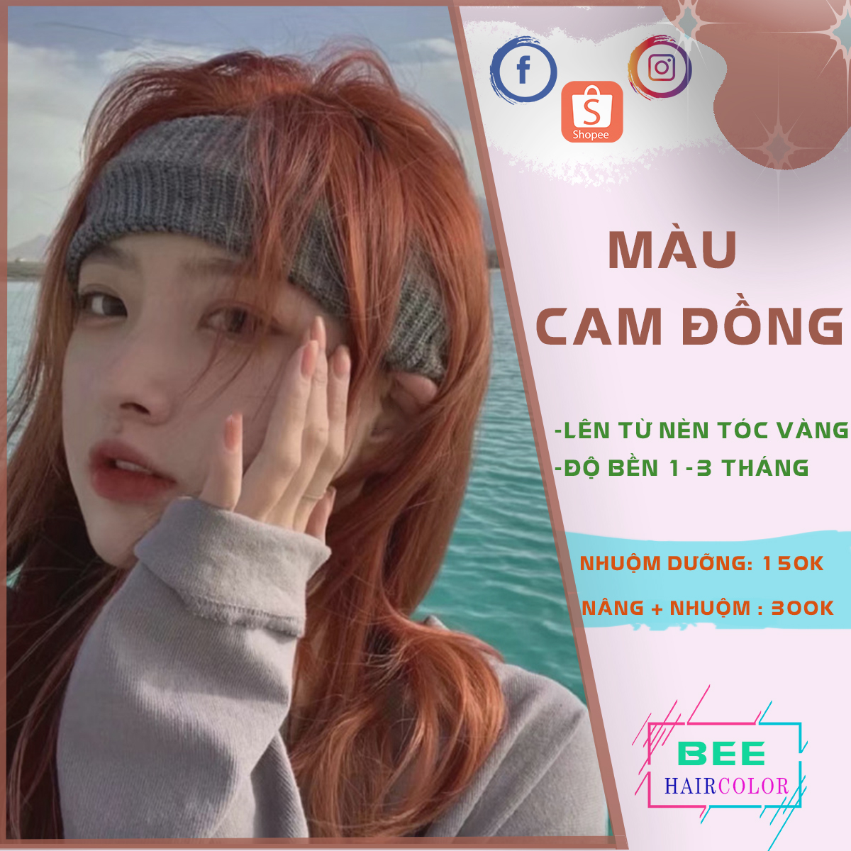 Thuốc nhuộm tóc màu Cam Đồng