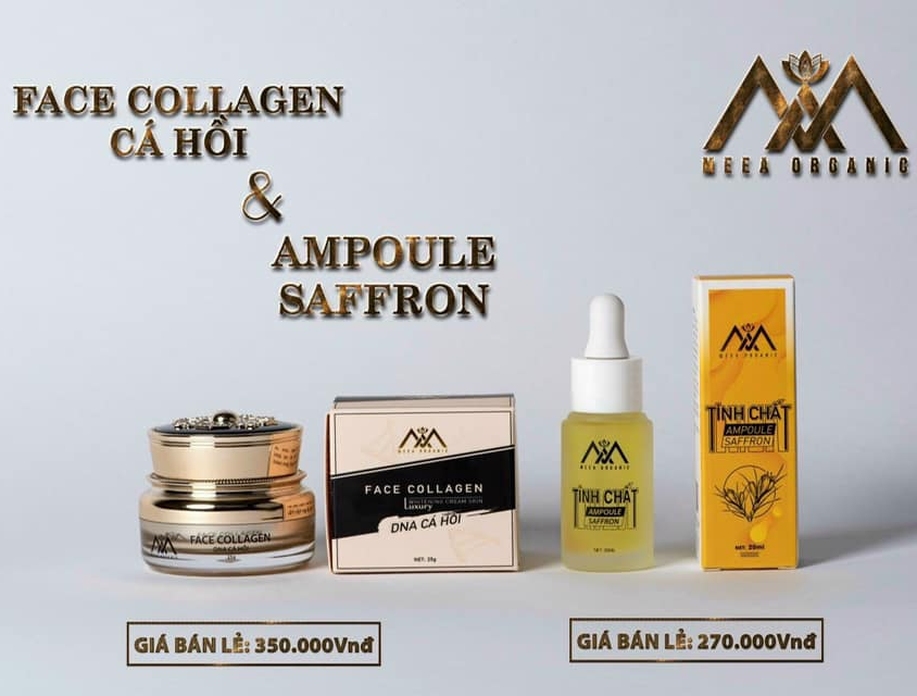 Combo Kem Face cá hồi và Serum Dưỡng Da Cá Hồi Ampoule safron